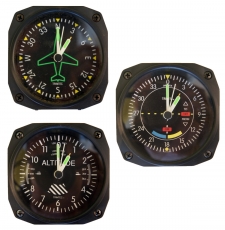 Tischuhr mit Wecker im Instrumenten-Design