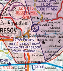 VFR Luftfahrtkarte Slowakei / Slovakia (laminiert)
