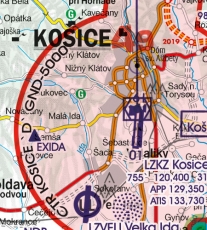 VFR Luftfahrtkarte Slowakei / Slovakia (laminiert)