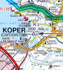 VFR Luftfahrtkarte Slowenien / Slovenia 2024 (laminiert)