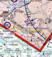 VFR Luftfahrtkarte Slowenien / Slovenia 2024 (laminiert)