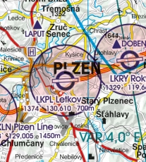 VFR Luftfahrtkarte Tschechien / Czech Republic 2024 (laminiert)