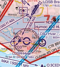 VFR Luftfahrtkarte Kroatien & Bosnien Herzegowina (laminiert)