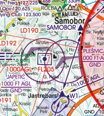 VFR Luftfahrtkarte Kroatien & Bosnien Herzegowina (laminiert)