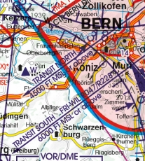 VFR Luftfahrtkarte Schweiz / Switzerland 2024 (laminiert)