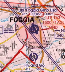 VFR Luftfahrtkarte Italien Süd / Italy South (laminiert)