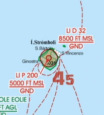VFR Luftfahrtkarte Italien Süd / Italy South (laminiert)
