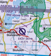 VFR Luftfahrtkarte Dänemark / Denmark (laminiert)