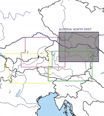 VFR Luftfahrtkarte Österreich Nord Ost - Austria North East 2024 (laminiert)