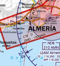 VFR Luftfahrtkarte Spanien Süd West / Spain South West (laminiert)