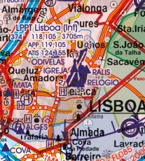 VFR Luftfahrtkarte Portugal (laminiert)