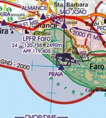 VFR Luftfahrtkarte Portugal (laminiert)