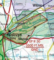 VFR Luftfahrtkarte Polen Süd Ost - Poland South East 2024 (laminiert)