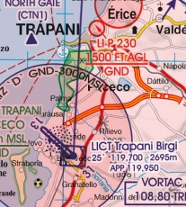 VFR Luftfahrtkarte Malta und Sizilien - Malta and Sicily 2024 (laminiert)