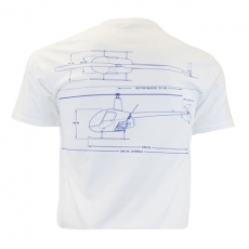 R22 T-Shirt White Schematic