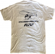 R44 T-Shirt White Navy with Breast Pocket