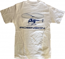 R44 T-Shirt White Blue with Breast Pocket