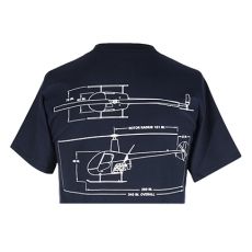 R22 T-Shirt Navy Schematic