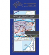 VFR Luftfahrtkarte Norwegen Zentrum Süd / Norway Center South 2024 (laminiert)