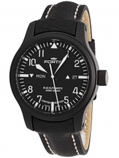 Fortis B-42 Flieger Black Day/Date mit Lederband