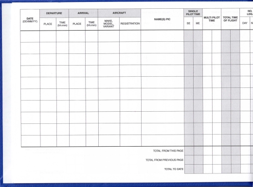 ASA Standard EASA (FCL) Pilot Log - Hardcover, ca. 100 Seiten