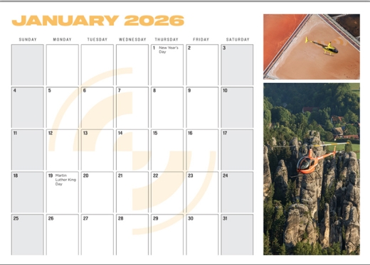 Robinson Helicopters Kalender 2026