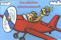 Glückwunschkarte Roter Flieger
