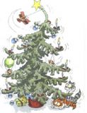 Weihnachtskarte Baum