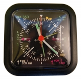 Tischuhr mit Wecker im EFIS-Design