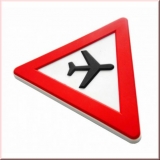 ACHTUNG-Flugzeuge-Magnet