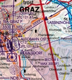 VFR Luftfahrtkarte Österreich 2025 (laminiert)