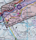 4er Set VFR Luftfahrtkarte Österreich (laminiert)