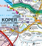 VFR Luftfahrtkarte Slowenien / Slovenia 2024 (laminiert)