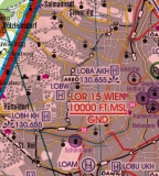 VFR Luftfahrtkarte Österreich Nord Ost - Austria North East 2024 (laminiert)