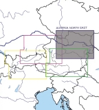 VFR Luftfahrtkarte Österreich Nord Ost - Austria North East 2024 (laminiert)