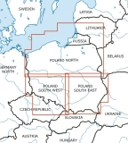 VFR Luftfahrtkarte Polen Süd Ost - Poland South East 2024 (laminiert)