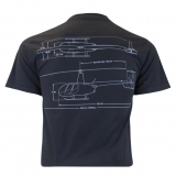 R44 T-Shirt Black Schematic