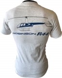 R44 T-Shirt Grey Navy Astro Design