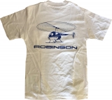 R44 T-Shirt White Blue with Breast Pocket